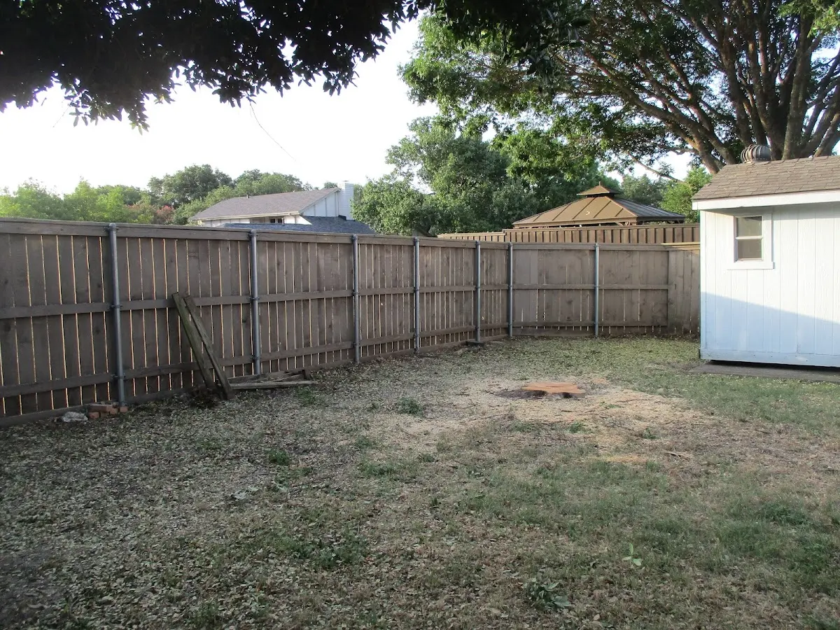 Cleared yard after professional tree removal in Wendover